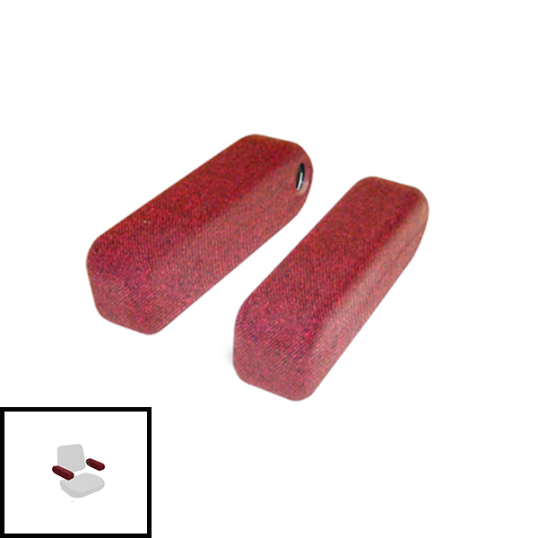 UT5419  Arm Rest Pair, Red Fabric on Steel
