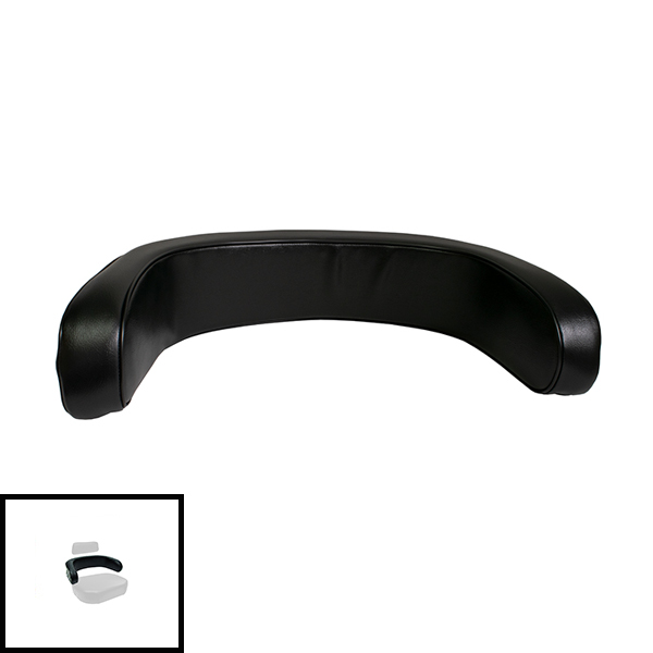 UT5613  Seat Back, Black Vinyl on Steel