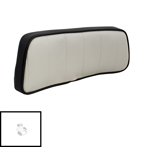 UT5604  Seat Upper Back, B&W Vinyl on Steel - Pleated