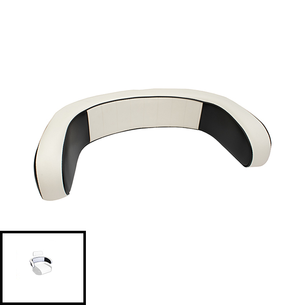 UT5605  Seat Back, B&W Vinyl on Steel - Pleated