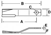 UCP0603    BUSH HOG Rotary Cutter Blade---Replaces 464