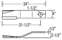 UCP0612    BUSH HOG Rotary Cutter Blade---Replaces 78495