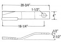 UCP0618    BUSH HOG Rotary Cutter Blade---Replaces 78497