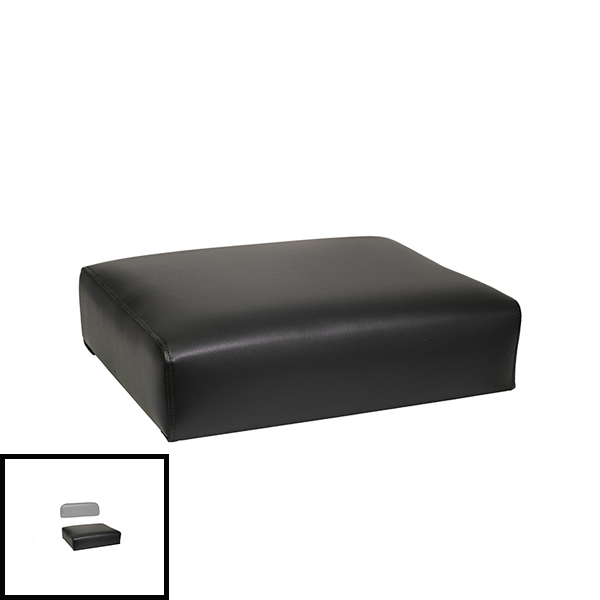 UT5472  Seat Bottom, Black Vinyl on Wood - AA4847R