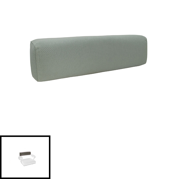 UT5474  Seat Back, Silver Canvas on Wood