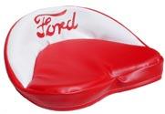 UF82822   Red and White Seat Cushion with Ford Logo 