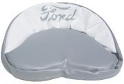 UF82825   Grey and White Seat Cushion with Grey Ford Logo
