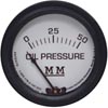 UW40040      Oil Pressure Gauge-Black Bezel