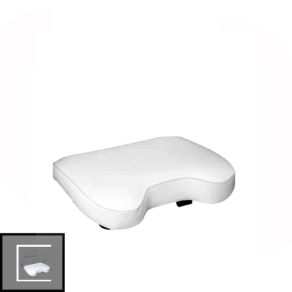 UA91428  Seat Bottom Cushion, White on Steel