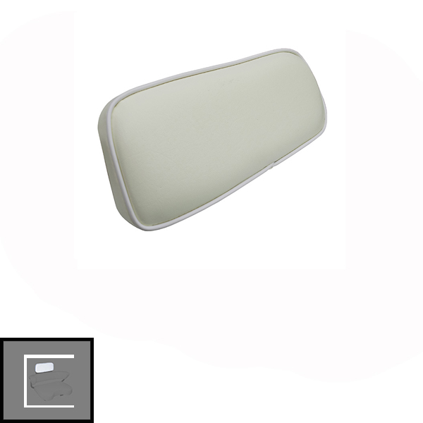 UA91430  Upper Back Seat Cushion, White on Steel
