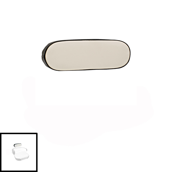 UM82255  Upper Seat Back, Black & White Vinyl on Wood - 1031158M91