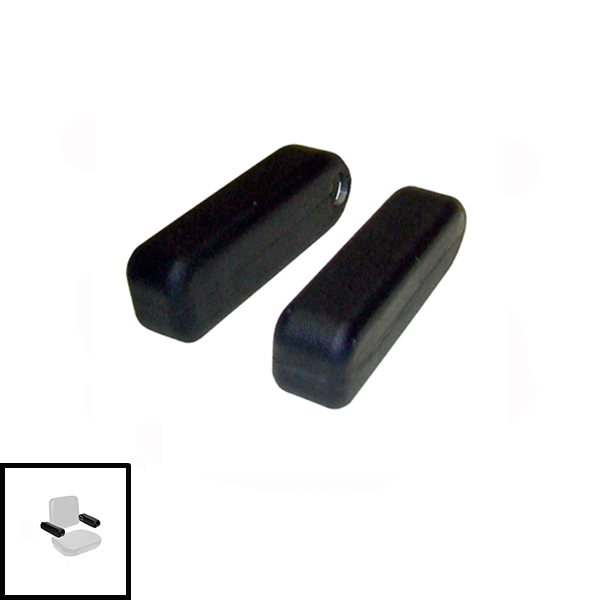 UCA82341  Arm Rest Pair, Black Vinyl on Steel