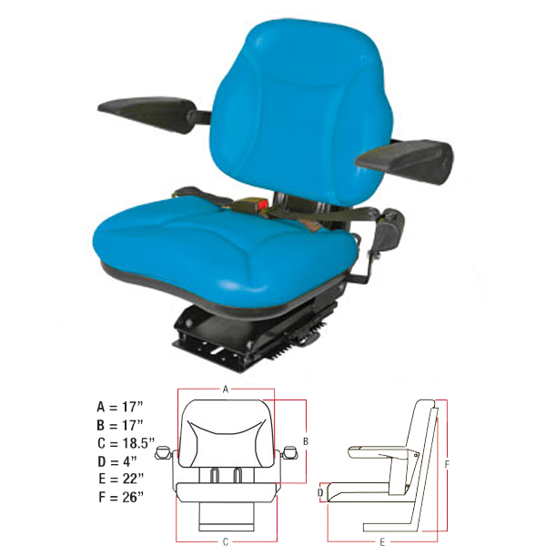 UF82945B  Universal Complete Big Boy Seat Assembly, Blue