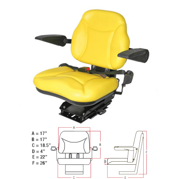 UF82945Y  Universal Complete Big Boy Seat Assembly, Yellow