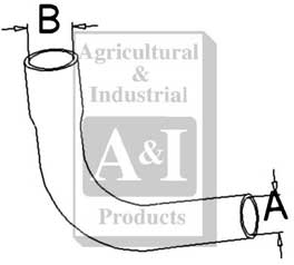 UM20820    Lower Radiator Hose--Replaces 1694711M3, 1694711V3