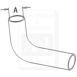 UM21020     Upper Radiator Hose--Replaces 194734M1