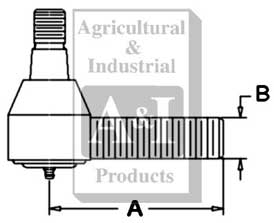 UT0206   Power Steering Cylinder End--Replaces 3141529R91