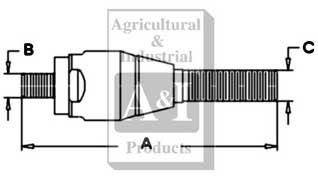 UM1856   Tie Rod End---Replaces 3428268M1