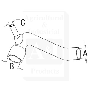 UM20860    Lower Radiator Hose--Replaces 3596194M1