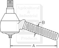 UT0116   Rear Drag Link End--Replaces 363161R92  