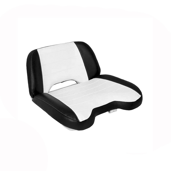 UA91424   Seat Assembly with Frame, Black & White Vinyl on Steel - Original Pleated