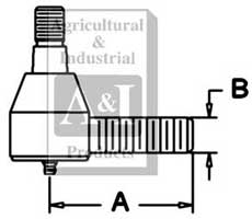 UW000205    Tie Rod End---Replaces 5109553, 312901916, 312906276, 312900313, 72093231 