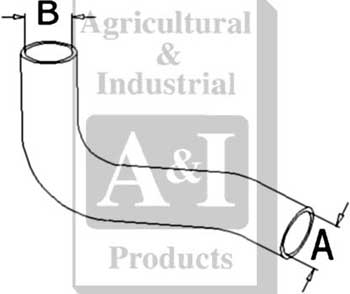 UA30125   Upper Radiator Hose---Replaces 70267816