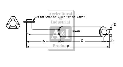 UA41281    Muffler---Replaces 72099119