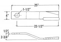 UCP2118    Landpride Rotary Cutter Blade---Replaces 820-112C 