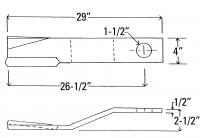 UCP2122    Landpride Rotary Cutter Blade---Replaces 820-169C 