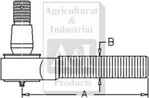 UF02521   Tie Rod (RH Thread)--Replaces 86020750, 86508663