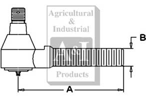 UF02530   Tie Rod  (LH Thread)--Replaces 86508662, 86507084, 86020751