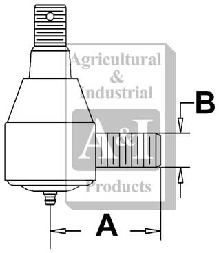 UCA00403   Steering Cylinder Tie Rod End---Replaces A40962