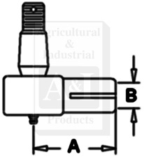 UCA00402   Steering Cylinder Tie Rod End---Replaces  A40963