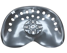 UJD84021        Shallow Metal Seat Pan-Pewter---Replaces ABC4351