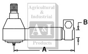 UF02331    Tie Rod End--LH--Replaces CAR49012, CAR48980