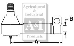 UF02332    Tie Rod End--RH--Replaces CAR49014