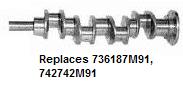 UM14154    Crankshaft---Perkins 203 with Keyed Nose and Rope Rear Seal  