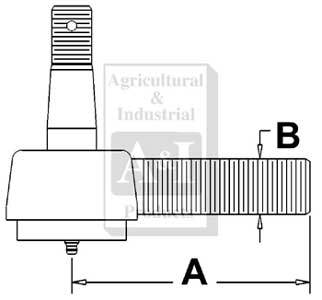 UF02383   Front Drag Link End--Replaces E3NN3308BA, C5NN3308D