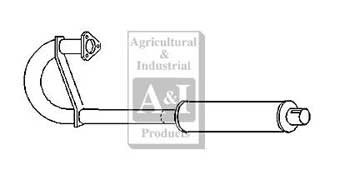 UM31210     Vertical Muffler Assembly---1 Piece---Replaces 181867M91, MF-34