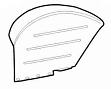 UF81167   Left Fender---Replaces E1ADDN16313B