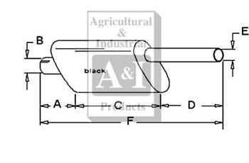 UA41020    Vertical Muffler---Replaces 70242070