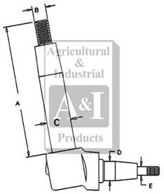 UCA00010   Spindle---(LH) or (RH)---Replaces A36534, G13051