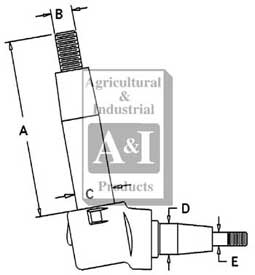 UCA00020   Spindle---(LH) or (RH)---Replaces A149613, A36639