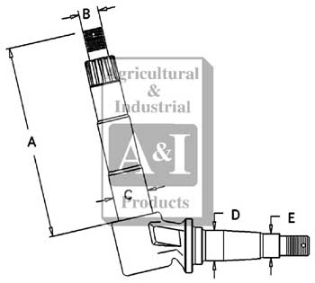 UCA00030   Spindle---(LH) or (RH)---Replaces A154657, A135648