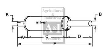 UCA30730     Vertical Round Muffler---Replaces 06705ABL, CA-13 