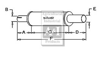 UCA30740     Horizontal Round Muffler---Replaces G45703, CA-8