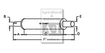 UCA30745     Horizontal Round Muffler---Replaces G45287, CA-6