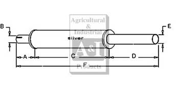 UCA30750     Horizontal Round Muffler---Replaces G45728, CA-9