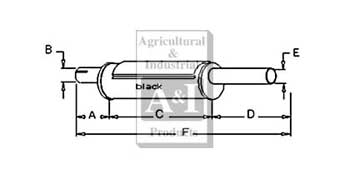 UW30509         Round Muffler with Heat Shield---Replaces 104764A, 155980A, 164080A, OL-7